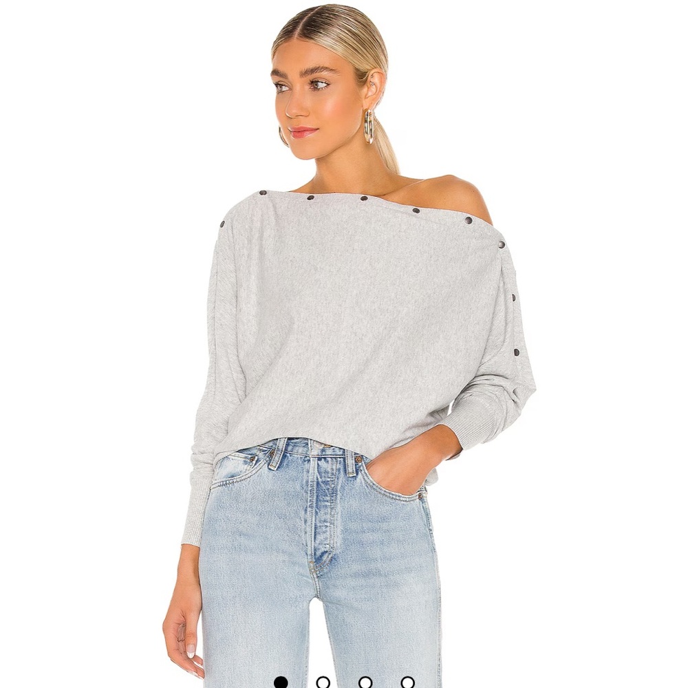 AllSaints Ellie Snap Neckline Sweater.